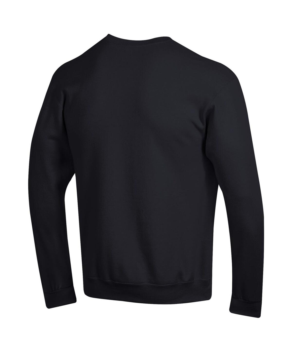 Champion Men's Black Nebraska Huskers Basic Arch Fleece Pullover Sweatshirt In Black