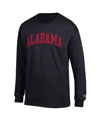 Men's Black Alabama Crimson Tide Basic Arch Long Sleeve T-Shirt