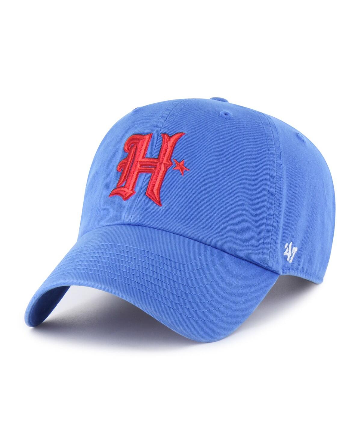 '47 Brand Men's Light Blue Houston Texans H-Town Side Logo Clean Up Adjustable Hat
