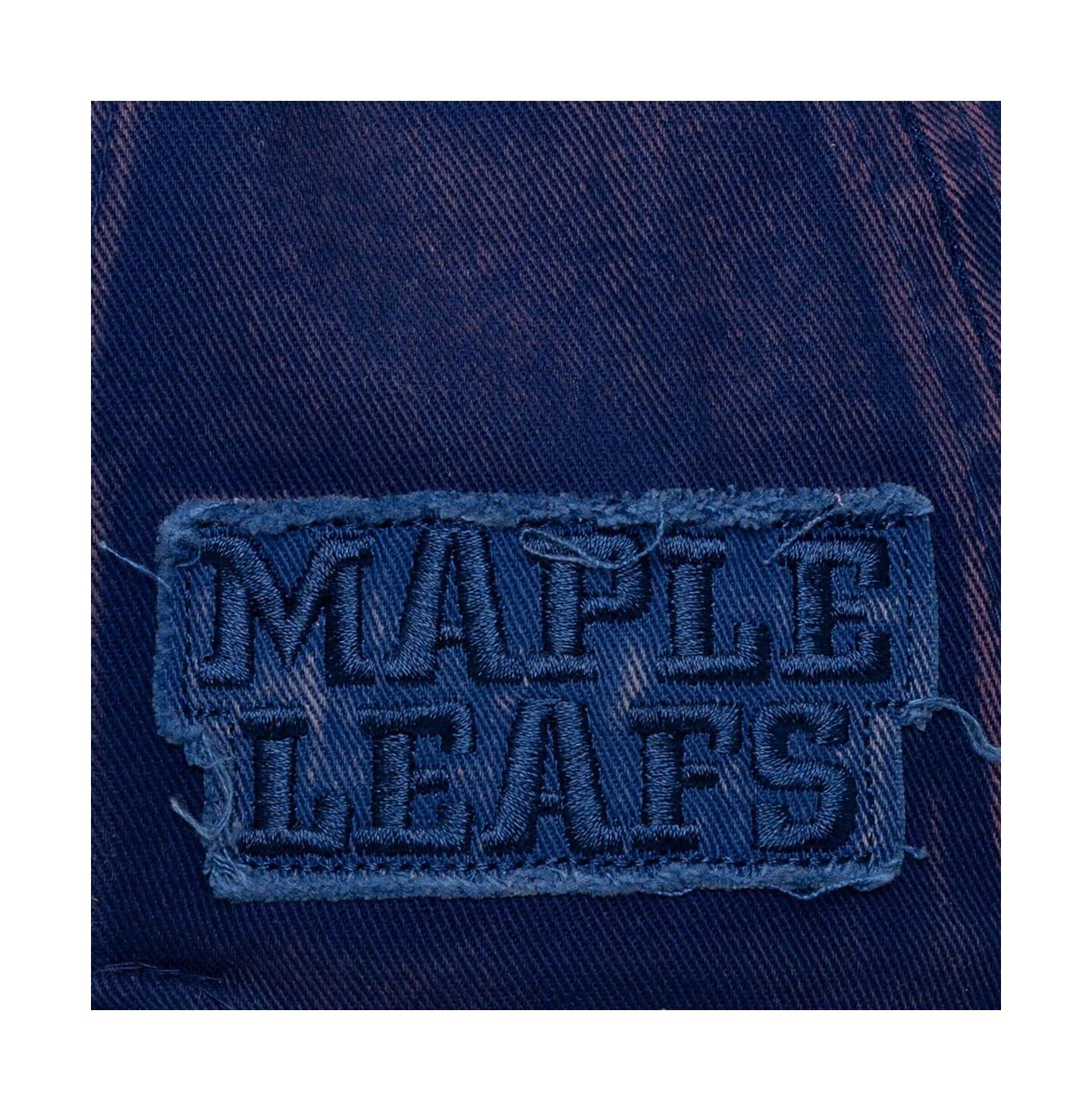 Мужская кепка Mitchell & Ness Navy Toronto Maple Leaf's Downtown Snow Wash Pro-Crown Adjustable Hat — фото 2