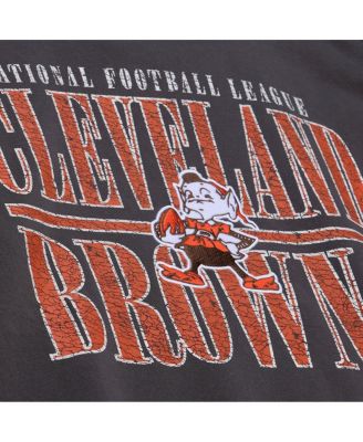 Men's Black Cleveland Browns Downtown Crew Vintage Logo Sweatshirt