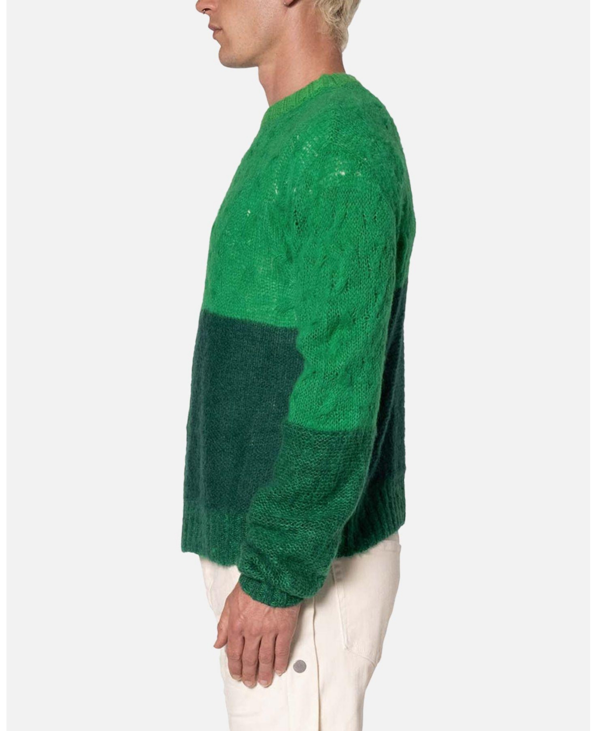 Loiter Men's mnml Open Knit Square Sweater