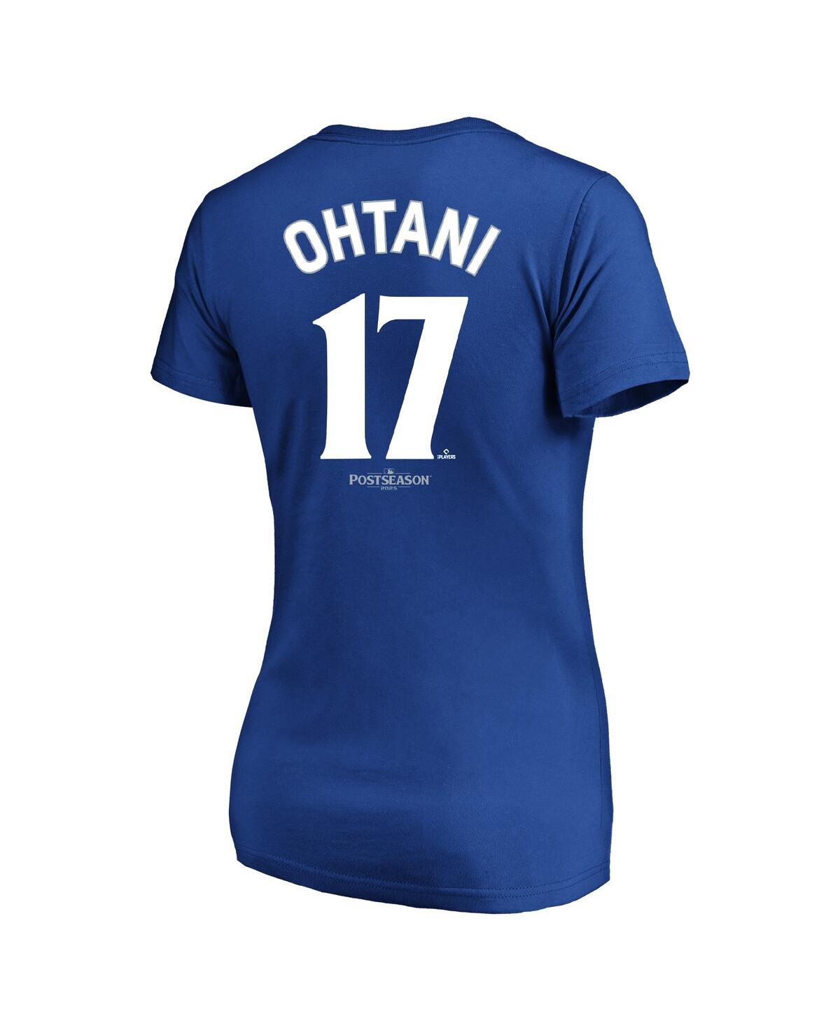 Fanatics Women's Shohei Ohtani Royal Los Angeles Dodgers 2025 World Series Plus Size Name Number T-shirt In Blue