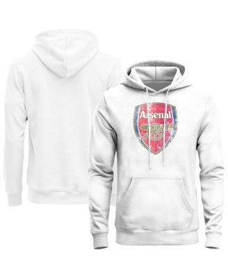 1863FC - Men's White Arsenal Color Badge Fleece Hoodie