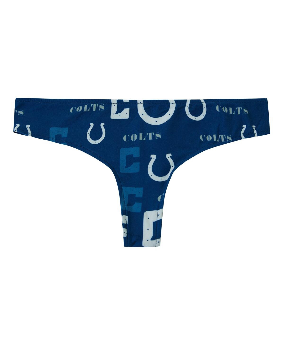 Concepts Sport Women's Royal Indianapolis Colts Mosaic All Over Print Thong In Blue