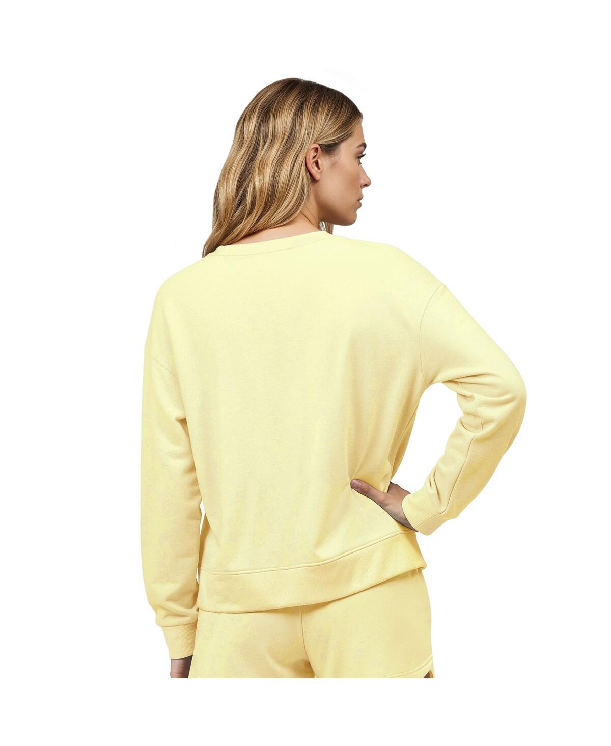 Concepts Sport Women's Yellow Pittsburgh Penguins Tonal Pullover Tri-blend Sweatshirt In Yellow