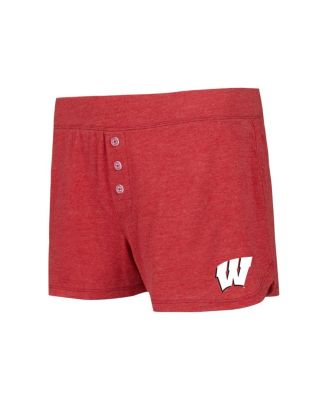 Women's 2-Piece Red Wisconsin Badgers Team Color Long Sleeve Top and Shorts Set