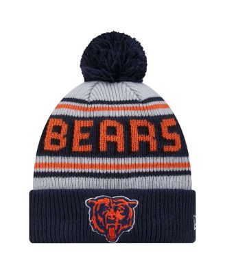 New Era - Big Boys and Girls Navy Chicago Bears Main Cuffed Knit Hat with Pom