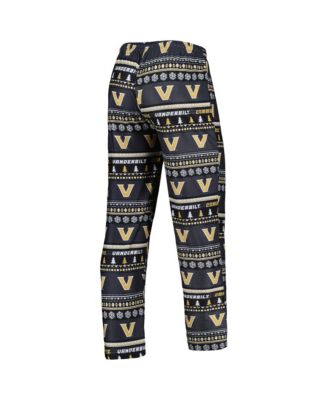Men's 2-Piece Black Vanderbilt Commodores Swivel Long Sleeve Top and Pants Sleep Set