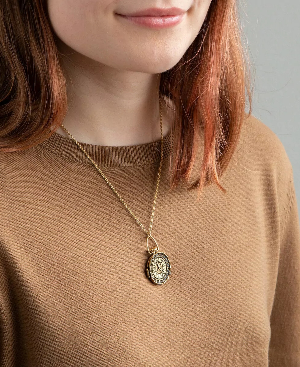 Uncommon Goods Crystal Encircled 11:11 Locket Necklace