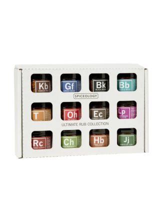 Periodic Table of Flavor Glass Jar Spice Rub Set, 12-Pc.