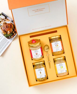 Taste of Italy Naturally Infused Raw Honey Gift Set, 4 Jars, 6.7 oz Each