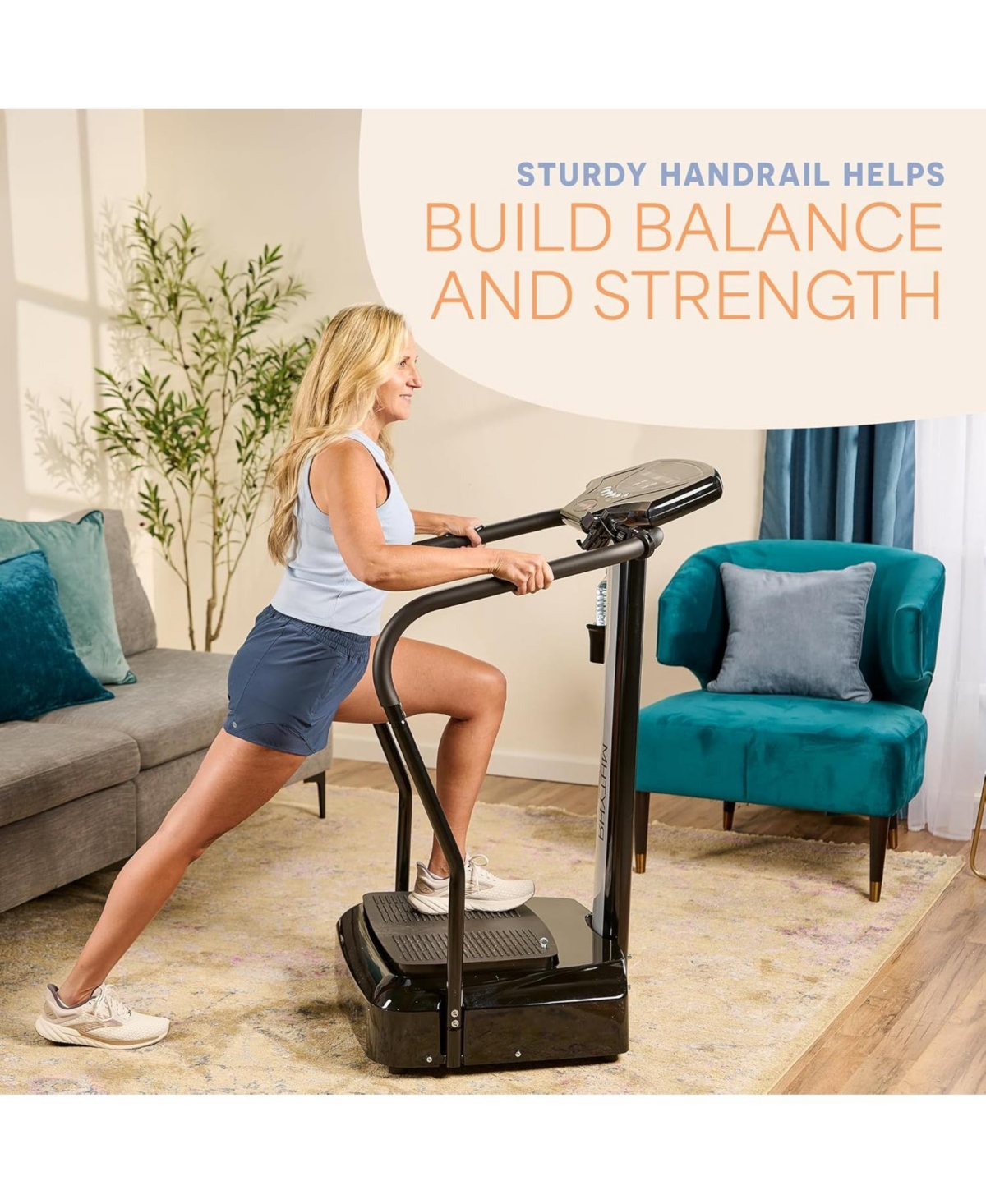 LifePro Vibration Plate with Handles – Exercise Machine for Balance, Lymphatic Drainage & More