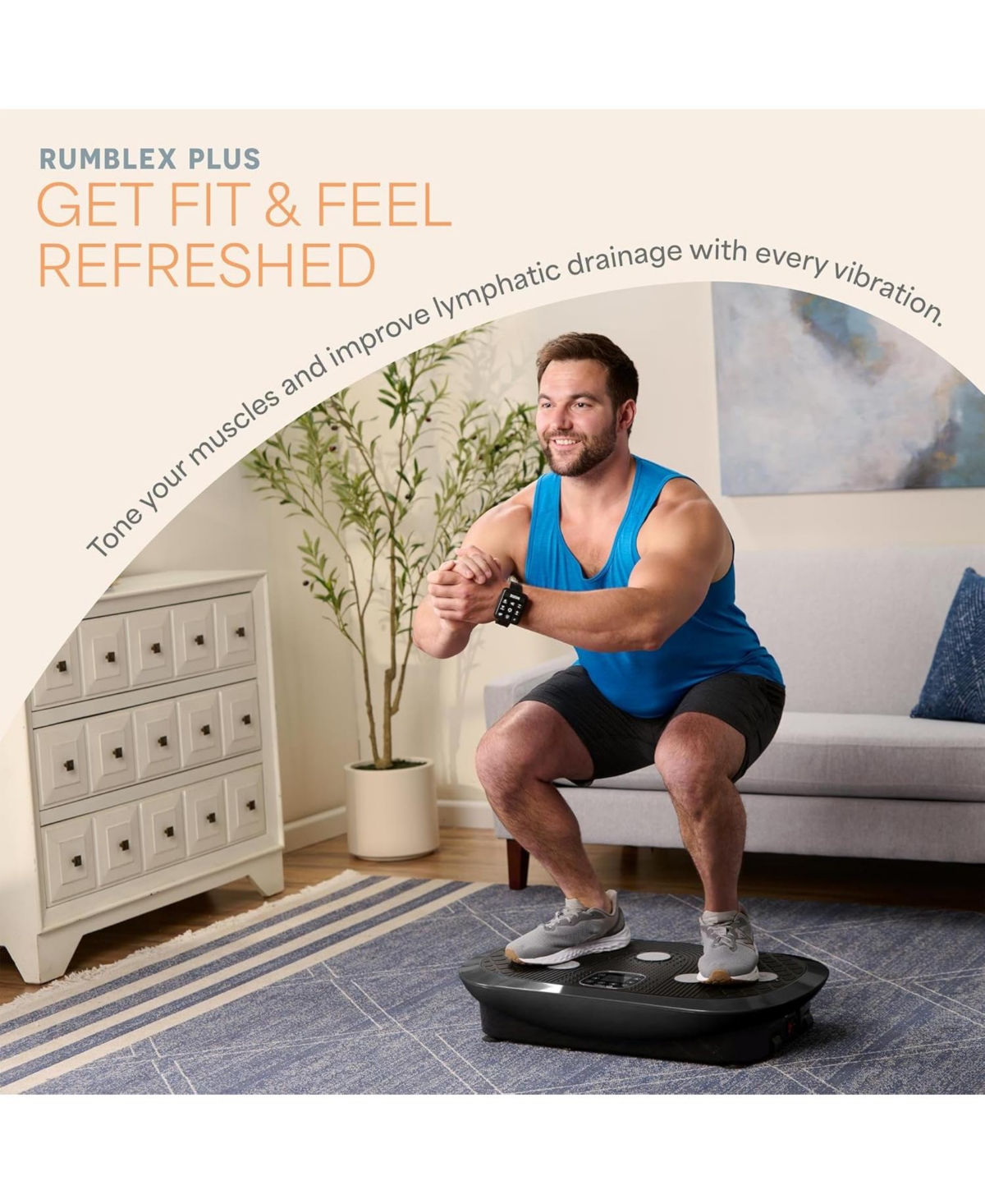 LifePro Rumblex Plus 4D Vibration Plate – Triple Motor, 3D/4D Motion for Weight Loss & Toning