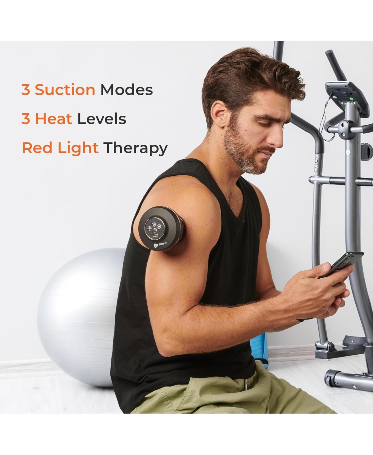 LifePro 4-in-1 Smart Cupping Therapy Massager - Portable Rechargeable Device for Muscle Relief, Skin Firming & Recovery