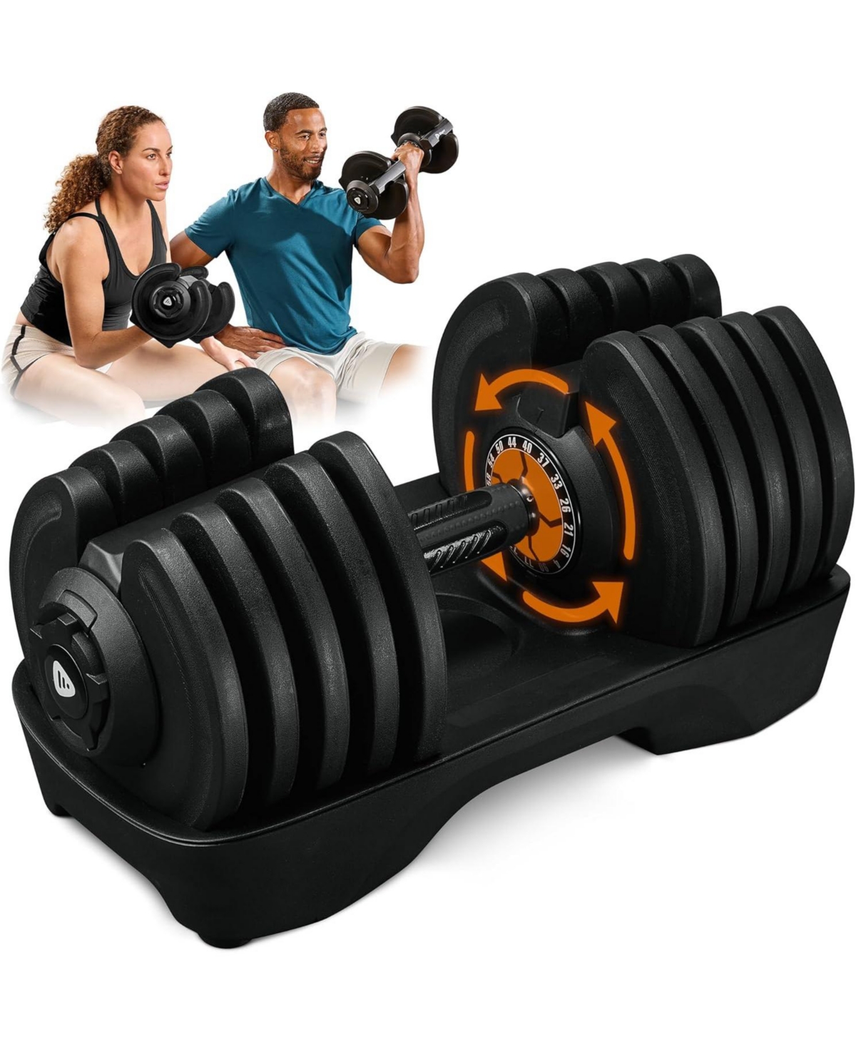 LifePro Single Adjustable Dumbbell – 4lb to 90lb Weight Range, Compact Design for Home Gym, Versatile Fitness Equipment