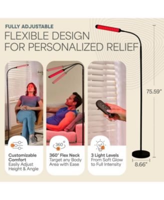 2-in-1 Red Light Therapy & Reading Floor Lamp – 216 LED with Red, Near Infrared & White Light Modes for Skin Health, Pain Relief & Relaxation