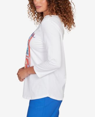 Petite Bella Vista Crew Neck Top