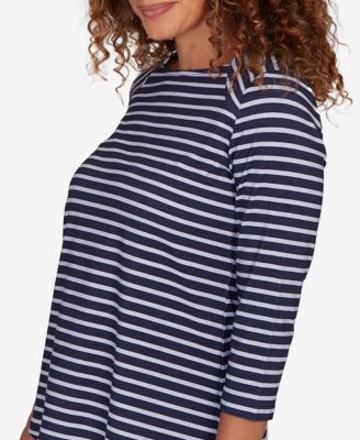 Petite Classic Marine Stripe Knit Top