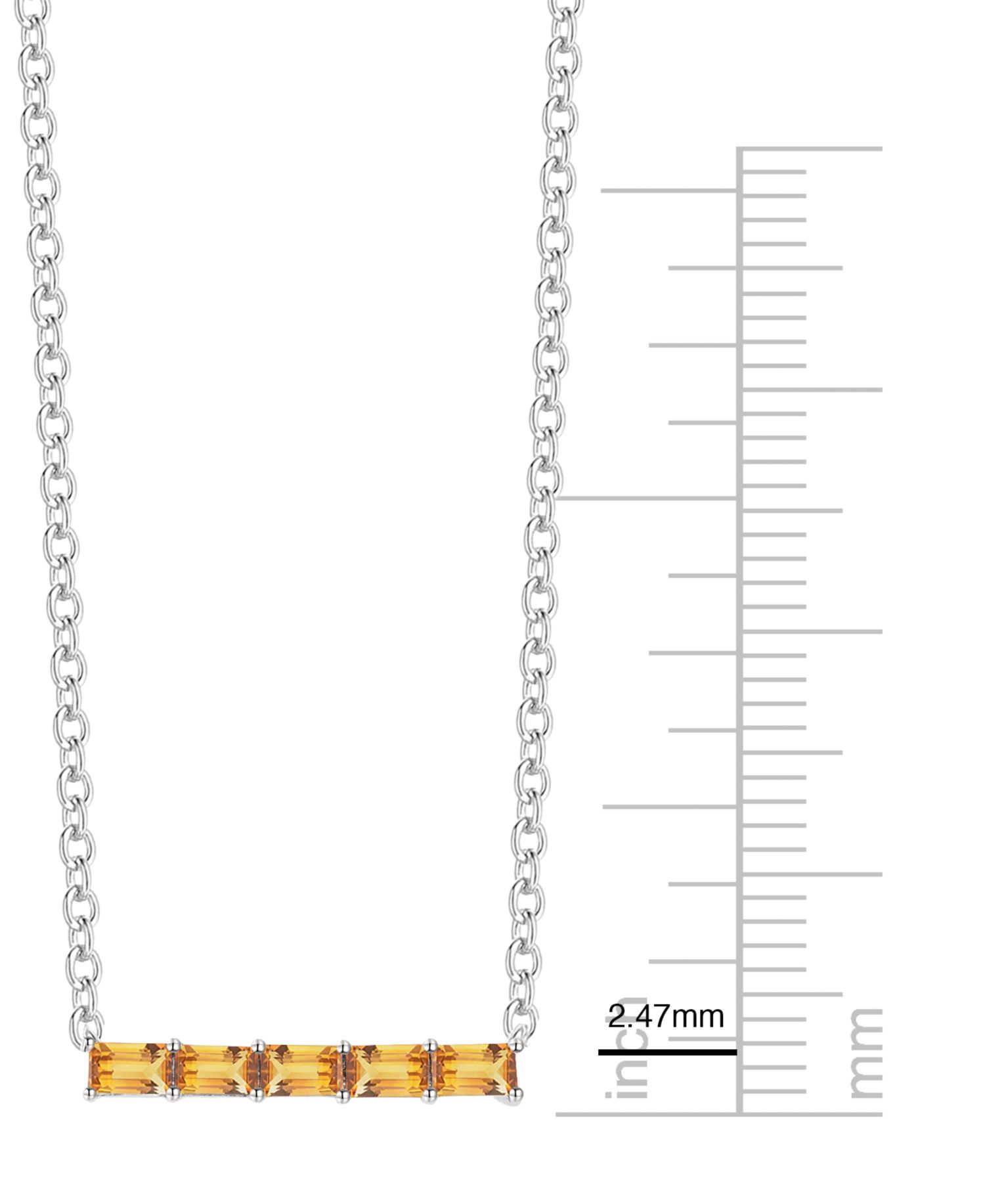 Citrine (1/2 ct. t.w.) Necklace in Sterling Silver (also in Multi-Stone)