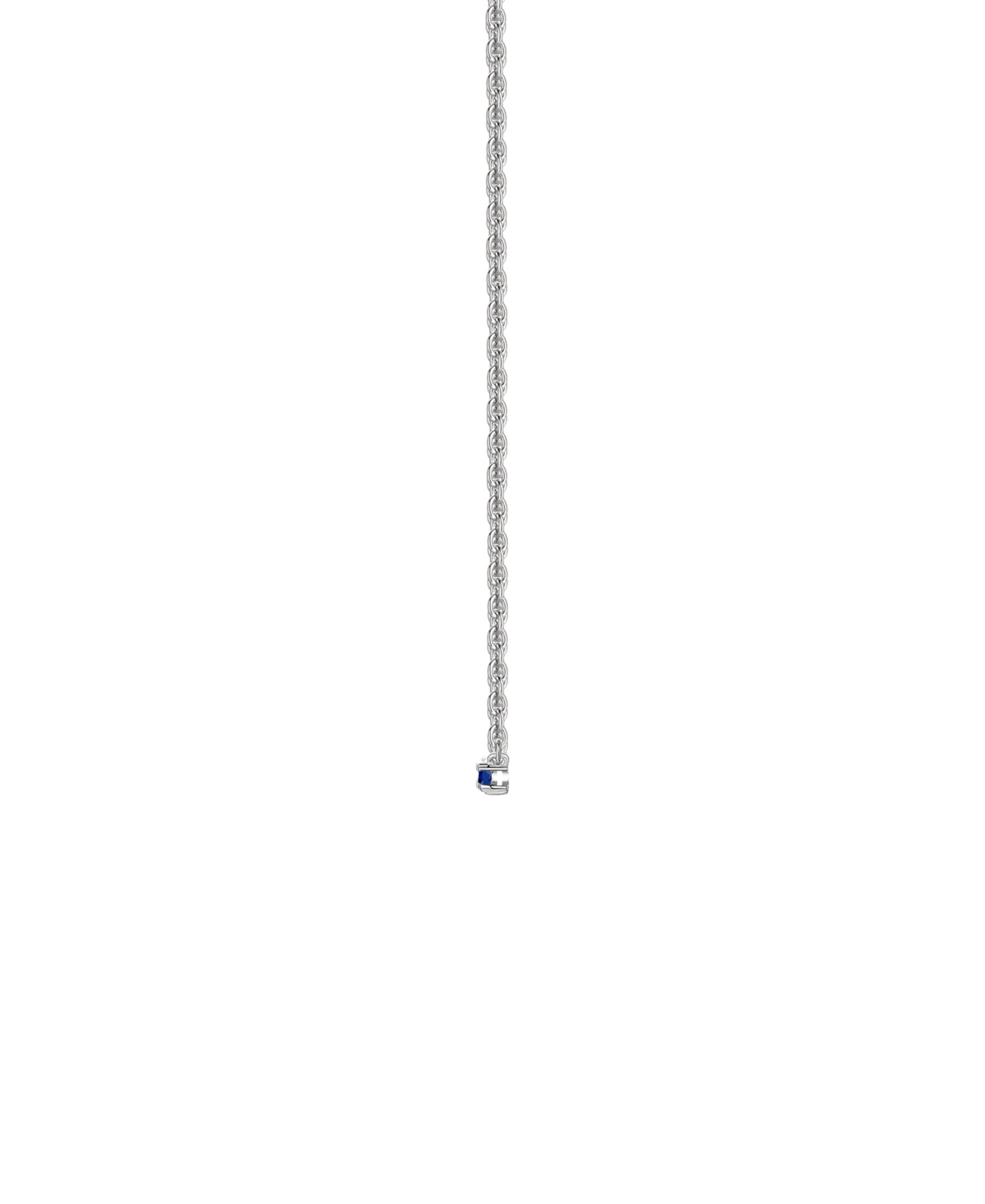 Macy's Lab-grown Sapphire (5/8 Ct. T.w.) Necklace In Sterling Silver (also In Multi-stone) In Blue