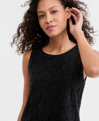 Women's Sleeveless Lace Knit Top