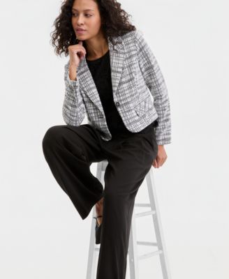 Women's Notch Collar Cropped Blazer