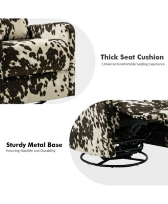 Arlette Transitional Swivel Recliner with Metal Base