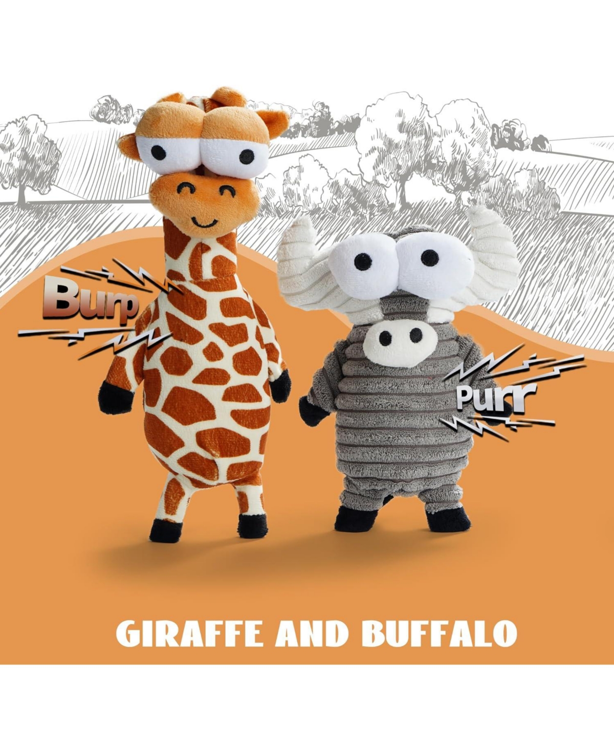 Nocciola 5 Pcs Entire Barnyard Dog Toys with Squeaky Sounds,Christmas gift,Durable and Stimulating Plush Toys for Small to Large Dogs