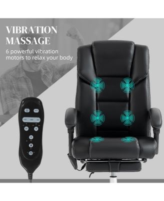 Vibration Massage Office Chair with Lumbar Heat, Footrest,