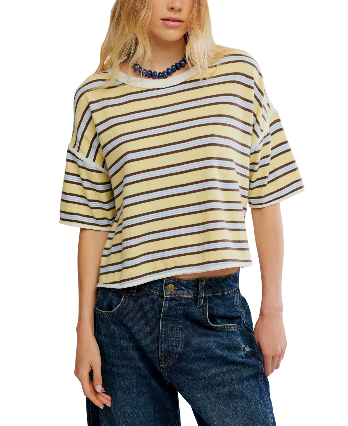 Free People Women's Clean Rugby Scoop Neck T-Shirt