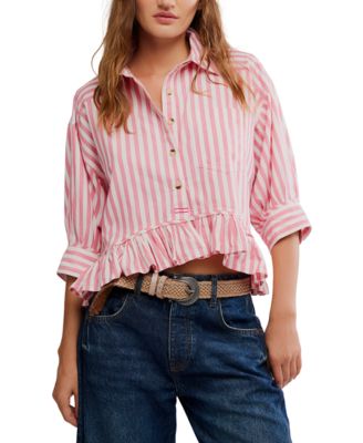 Free People - Women's Bailey Striped Collared Shirt