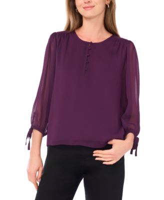 Women's Crewneck Tie-Sleeve Top