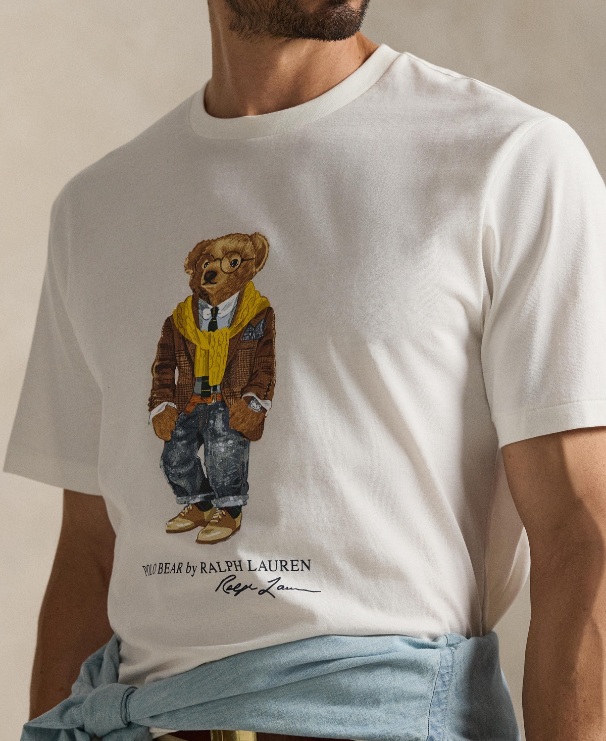 Polo Ralph Lauren Men's Crewneck Bear Graphic T-Shirt