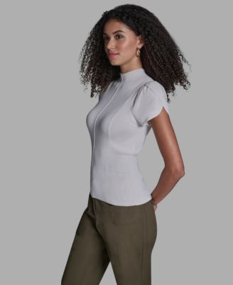 Women's Tulip Sleeve Cinch Waist Pull-On Top