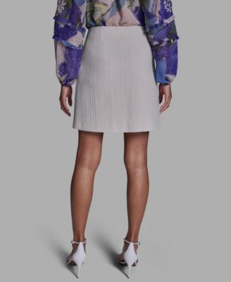 Women's Button Detail Pleated Mini Skirt