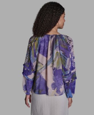 Women's Long-Sleeve Tie Detail Pull-On Top