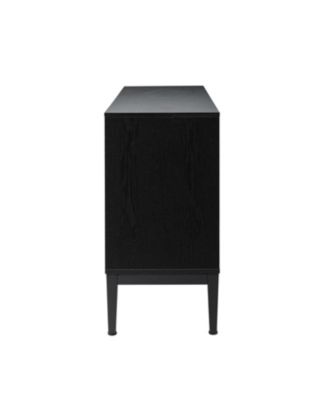 Baez Modern Storage Cabinet with Herringbone Patterns