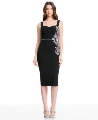 Dress the Population - Women's Sweetheart Neck Midi Dress