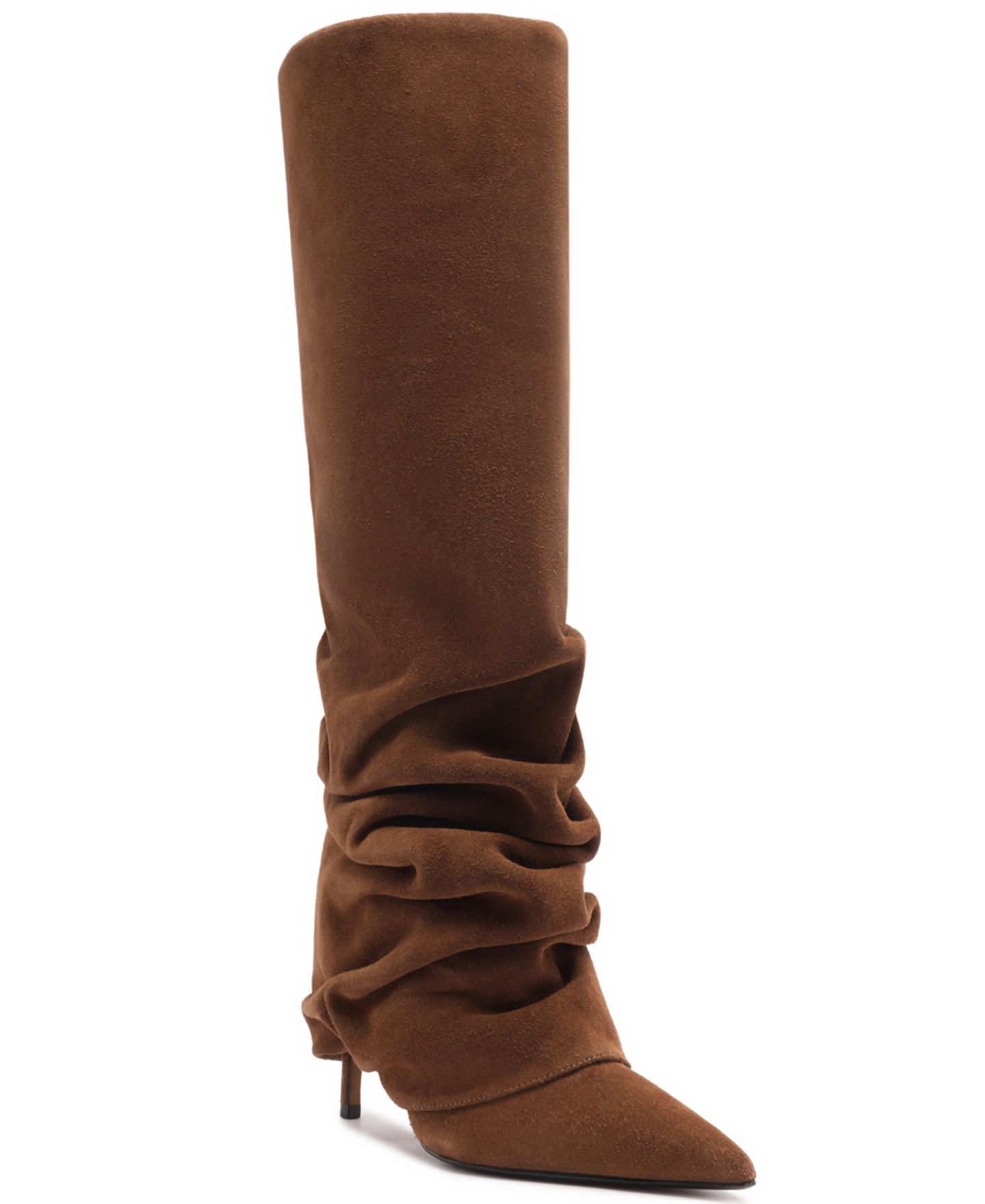 Женские ботинки Schutz Mikki Up Cloak Pointed Toe Dress Boots, цвет: Пекан коричневый — фото 1