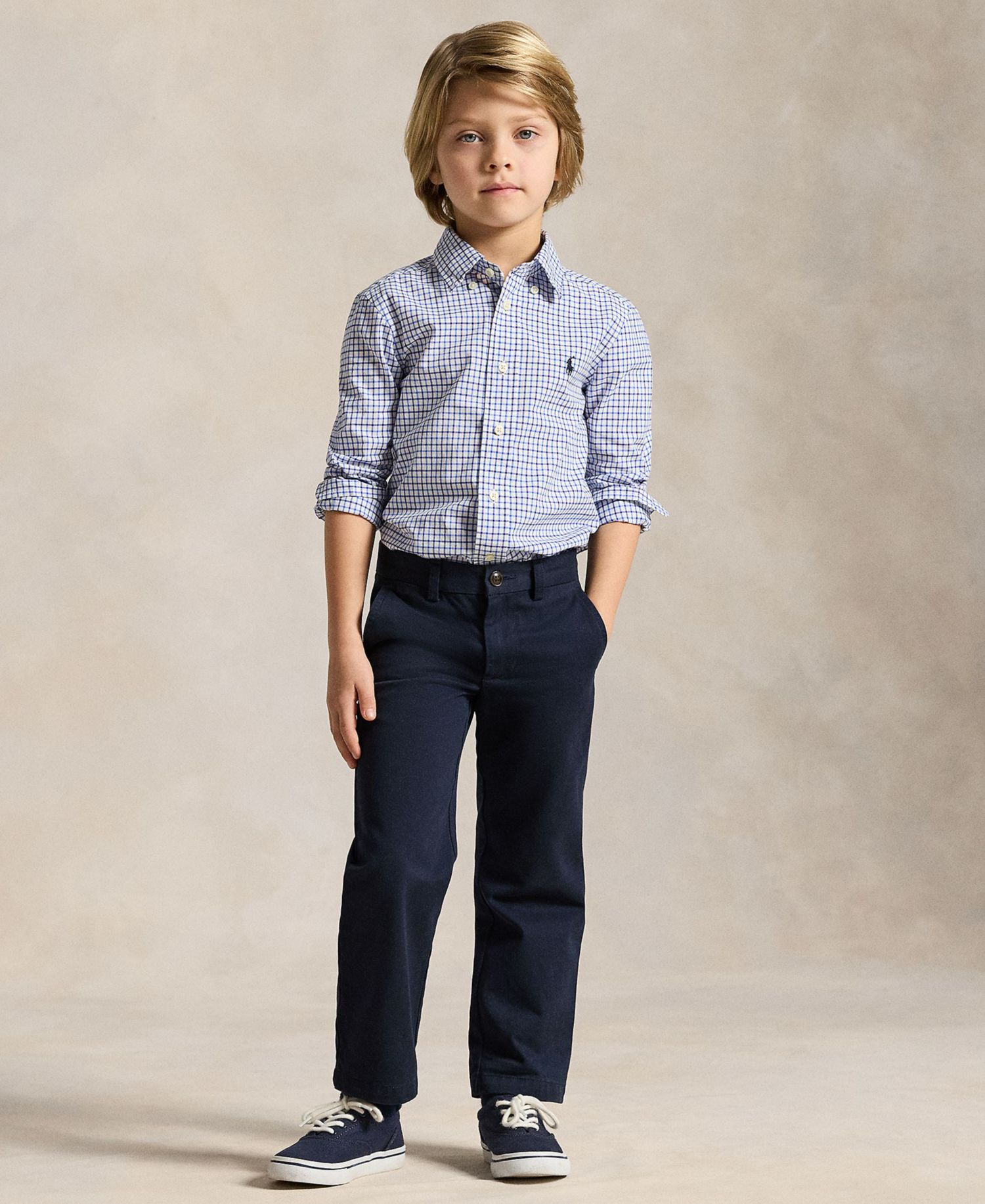 Boys' 2T-7 Plaid Cotton Shirt