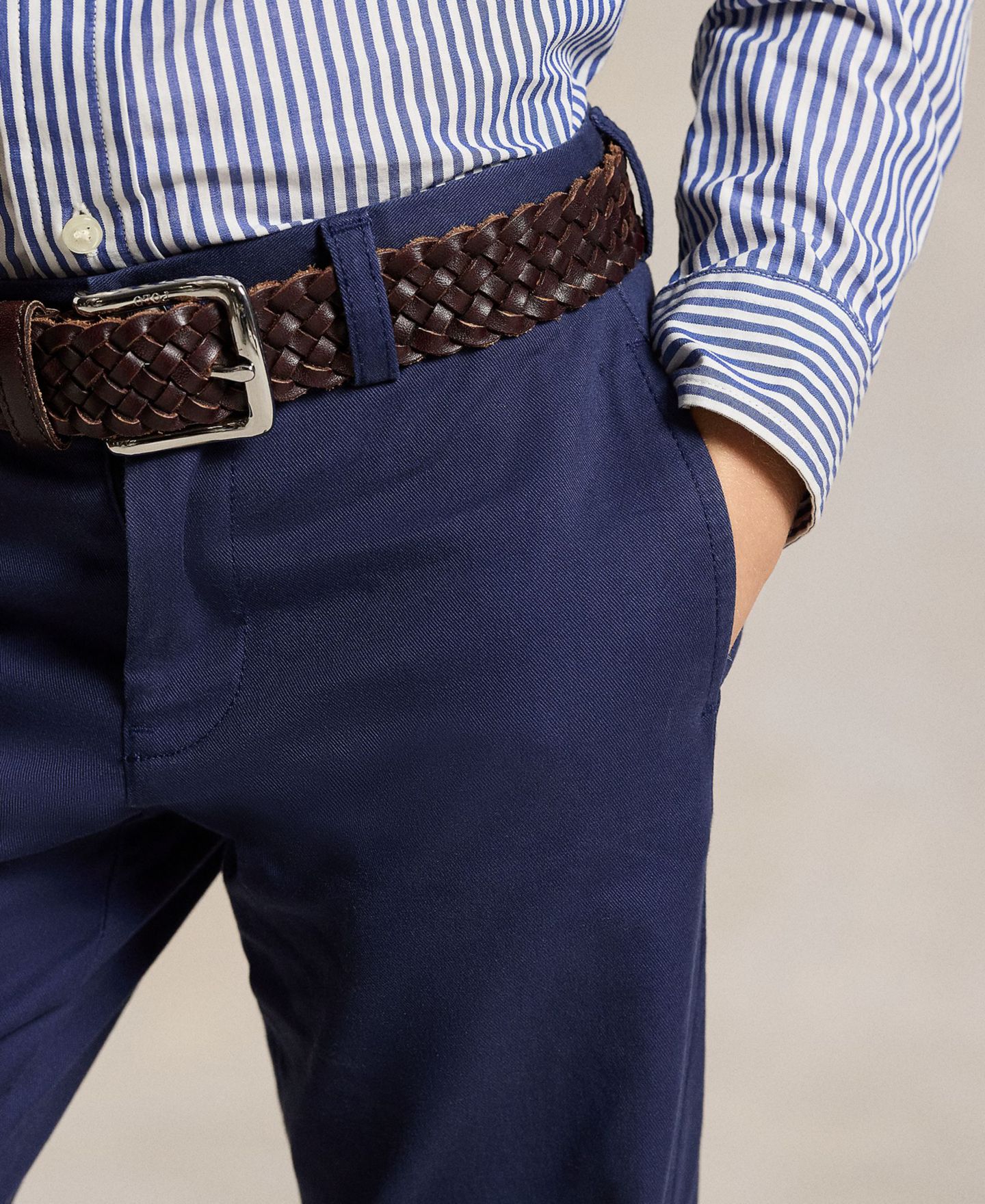 Брюки Polo Ralph Lauren Straight-Fit Twill Pant для мальчиков, цвет: Тёмно-синий — фото 3