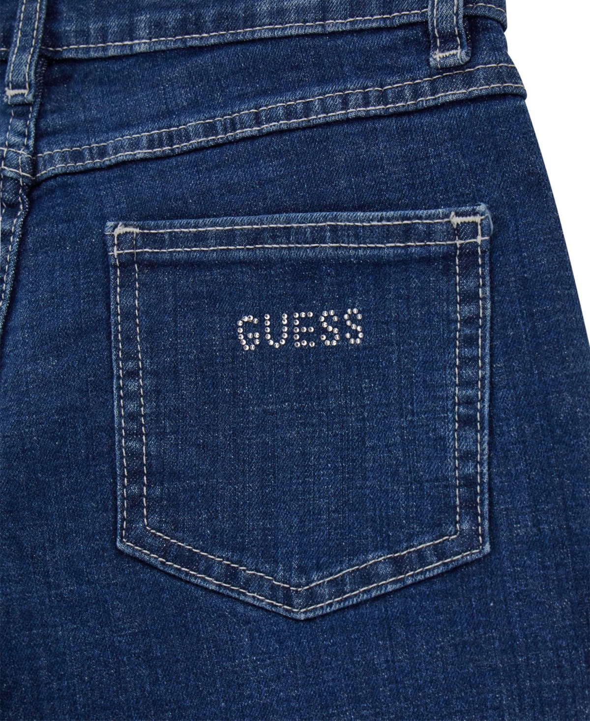 Guess Girls 7-16 90s Stretch Rhinestone Detail Denim Jeans