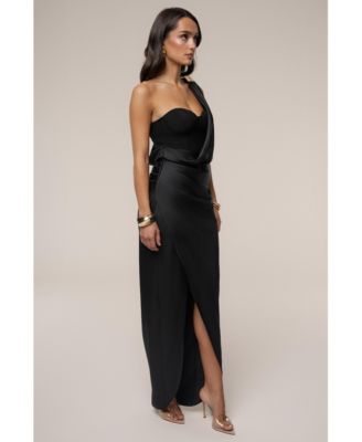 Women's Draped Radiance Maxi Dress