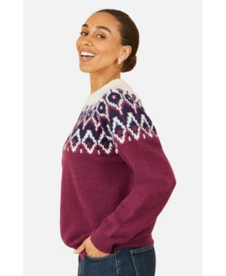 Women's Fair Isle Relaxed Fit Knitted Sweater