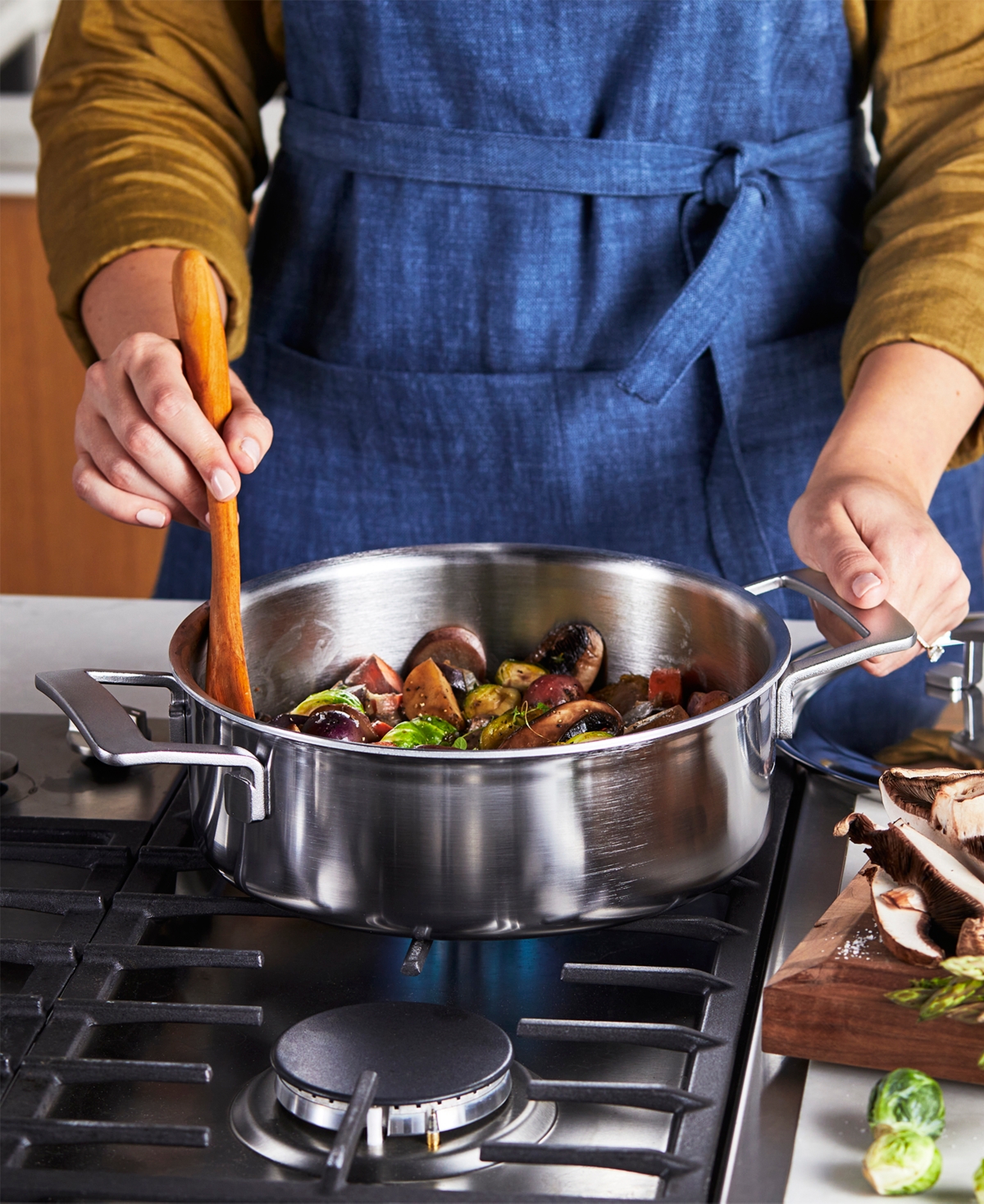 Demeyere Industry 5 Stainless Steel 4-Quart Deep Saute Pan