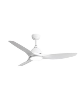 52-inch Modern White 3-Blade Ceiling Fan with Six Speed Remote Control and Timing Function for Indoor