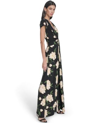 Petite V-Neck Short-Sleeve Jumpsuit