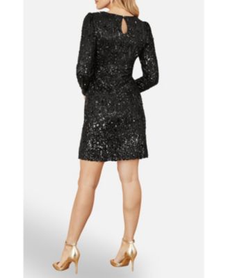 Women's Sequin Long Sleeve Fitted Dress