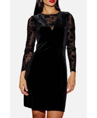 Women's Fitted Velvet Dress